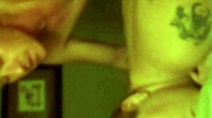 Wife gives quick blowjob with big tits before bed.