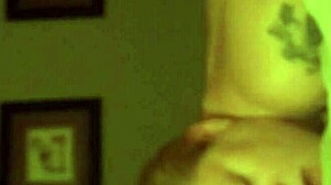 Wife gives quick blowjob with big tits before bed.