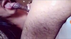 Prostitute Provides Detailed Blowjob with Intense Sucking and Deepthroat Techniques