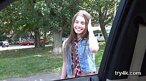 Lovable nympho blows penis in POV and gets wet cunt fucked