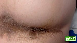 Extreme Close-Up of Dirty Hairy Ass Fingering Action. Watch This Horny Babe Get Wet!