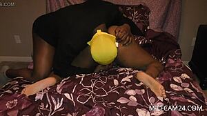 black teen couple engages in hardcore webcam sex with blowjobs and assfucking