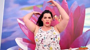 Chubby Angelina Castro face fucks hard cock for cum! Can she handle it?