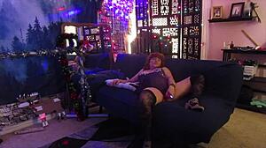 Hotwife Steffi Dances Pussy In Purple Teddy