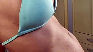 Horny woman wakes up craving ass play and gets pussy creampie