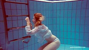 I can't get enough of Melisa Darkova's big tits and redhead charm in the shower!