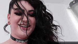 Hot emo brunette Lydia Black ko rough ass pounding mila