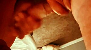 Spencer cums on her brunette tits during blowjob 😏