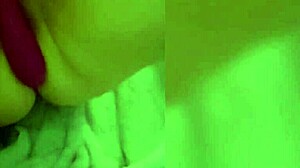 Mature brunette milf uses vibrator to reach orgasm with toys