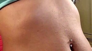 Horny woman wakes up craving ass play and gets pussy creampie