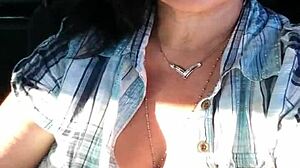 Sexy driver impresses the owner with her confident style