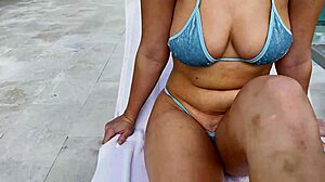 big titty neighbor blake blossom says, 'let's swim naked in my pool and get rough with facial'