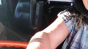 Sexy driver impresses the owner with her confident style