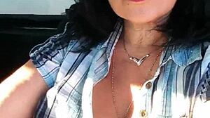 Sexy driver impresses the owner with her confident style