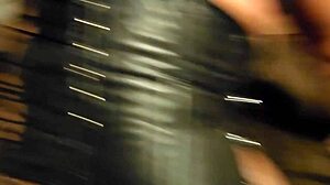 Bi tranny takes big black cock doggie style bareback