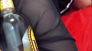 My carnal's wife got really horny on web chat! 😈 Latina teen action.