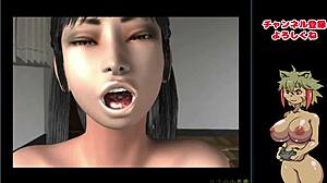 twin little devils playing with plump twins in hentai