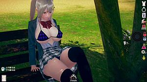 Check out this fun ai girl with big tits in hentai action.