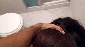 surprised wife's cousin in bathroom for blowjob 😏