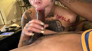 Lil D says 'suck my cock' on webcam blowjob from Genevieve Sin