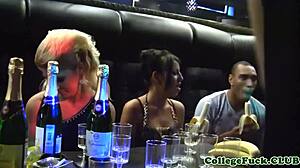 hey, amateur students are blowing and fucking at the club