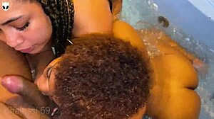 Khalessi 69 Gives Double Blowjob To Ebony Friend In Amateur Threesome