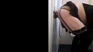 I's the crossdressing bisexual sissy taking ass to mouth deepthroat on a dildo I'm fucking with toys.