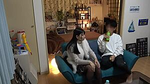 Hidden camera sex in pickup room, cowgirl riding with shaking big tits and bouncy ass 😏