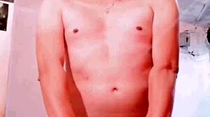Mexican Twink Masturbates Cum