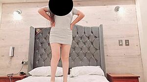 Latina Casting While Boyfriend Leaves with Friends