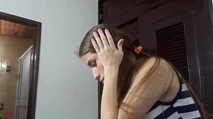 Latina sister surprises with a sneaky blowjob on family trip.