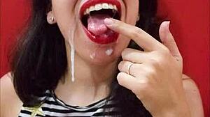 Фото слайдшоу на CFNM двоен кумшот и фейшъл блоуджоб с пълна уста акция