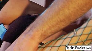 Rachel with big tits gets hardcore fucked by Mark