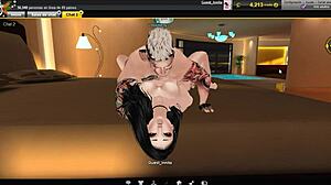 In IMVU, anime characters engage in hentai sex
