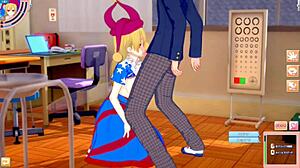 คลาวน์ถูไถนมอย่างบ้าคลั่ง ใน 3D เฮนไต!