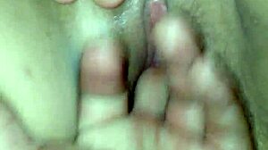 Woman masturbates her vagina intensely