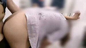 Risky Filipina gets wild in public fitting room, swallowing cum! 😜