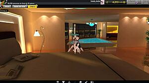 In IMVU, anime characters engage in hentai sex