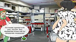 Big lactating milf boss drilled hard by employee in wild bondage