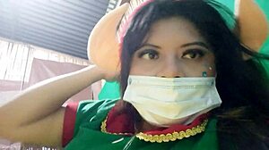 sexy zorra dresses as beautiful female elf and shows ass after jungle fuck