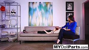 Bree Daniels Worships Kayla Jane's Feet in Stockings After Hypnosis