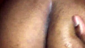 Curved Dick Fucks Bald Ebony Pussy Hard and Deep