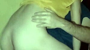 latina teen rides bareback in cowgirl position