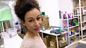 Yo, check Stacy Bloom ripping into that XL dolphin toy with anal fisting!