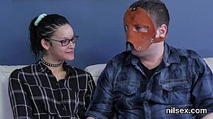 Kinky nympho endures brutal anal treatment in asylum