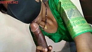 Desi aunty loves sucking that massive cock