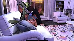 Slow surrender in cartoon world with gentle touches.