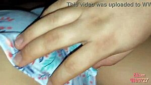 Watch stepsister's pussy get wet watching porn 😏