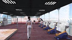 fallout 4 sporty challenge fashion with sexy cute teen brunette