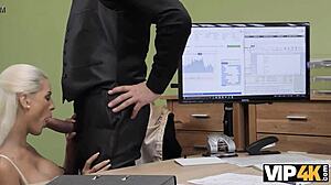 Längtar så efter VIP4K-skuldsättarens kuk på kontoret!